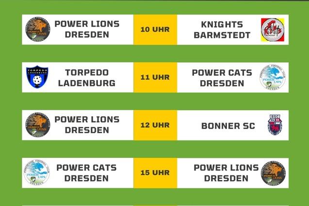Spiel&uuml;bersicht der Dresdner Mannschaften